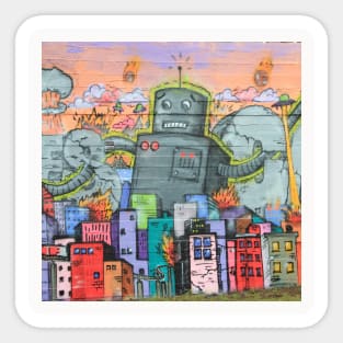 Graffiti Neck Gator Robot Mural City Urban Art Sticker